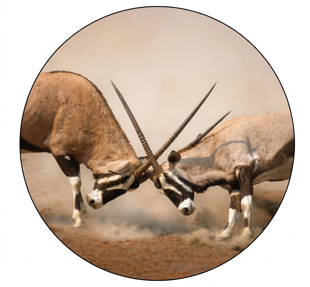 تنافس ذكري أحد أنواع الأيائل على الأنثى