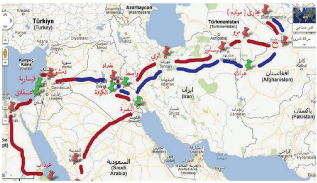 الأماكن التي ارتحل إِليها البخاري الأماكن التي ارتحل إِليها البخاري