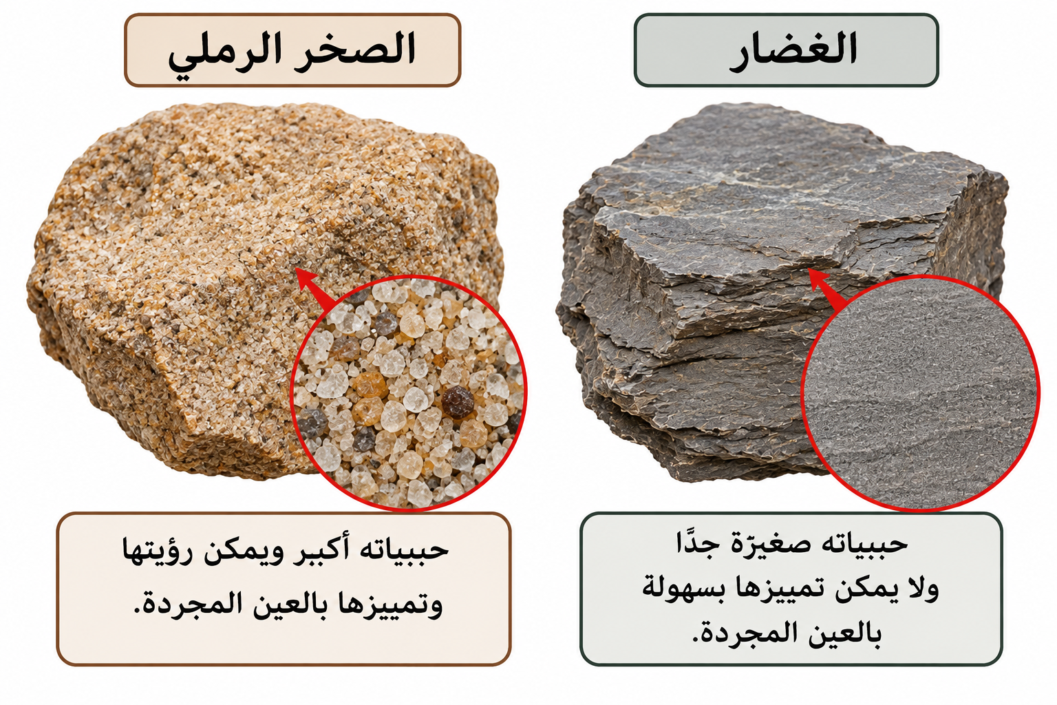 الصخر الرملي والغضار الصخر الرملي والغضار
