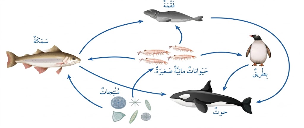 شبكة غذائية مائية شبكة غذائية مائية