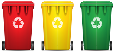 حاويات مخصصة لفرز النفايات